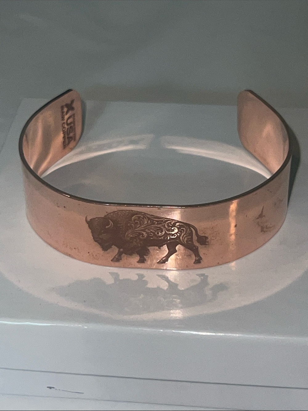 Copper Buffalo Cuff Bracelet